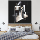 Architectural Sculpted Profile Leinwanddruck (Insitu (Schlafzimmer))