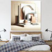 Architectural Sculptural Form Leinwanddruck (Insitu (Schlafzimmer))