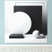 Architectural Stillness in Monochrome Leinwanddruck (Insitu (Holzboden))