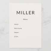 Architectural Wedding Program Menu Programm (Rückseite)