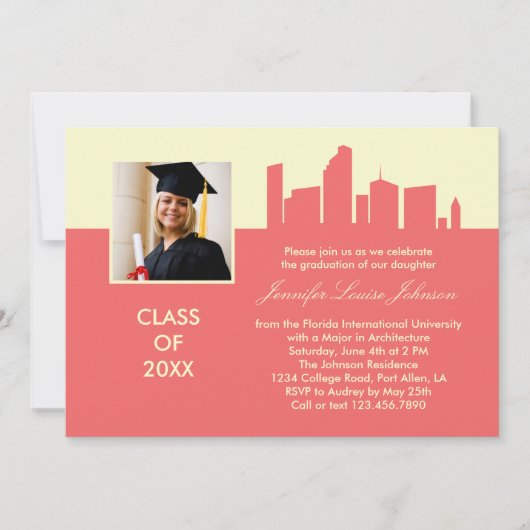 Architecture Abschluss Foto Einladung (Vorderseite)