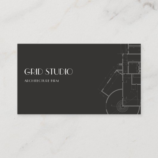 Architecture Beruflich Branding Qr Code Black Visitenkarte (Vorderseite)