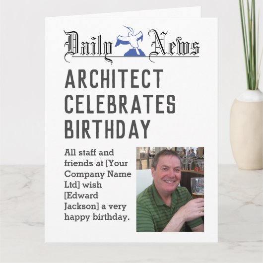 Architecture Birthday Card to Personalize Karte (Vorderseite)