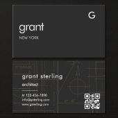 Architecture Black QR Code Visitenkarte