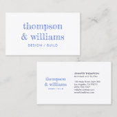 Architecture Blue White Beruflich Visitenkarte (Vorne/Hinten)