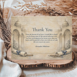 Architecture Drafting Tools Graduation Dankeskarte