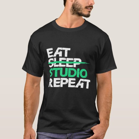 Architecture Eat Sleep Studio Repeat Architect T-Shirt (Vorderseite)
