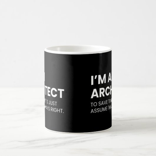 Architecture Funny Work Sprichwort Kaffeetasse (Mittel)