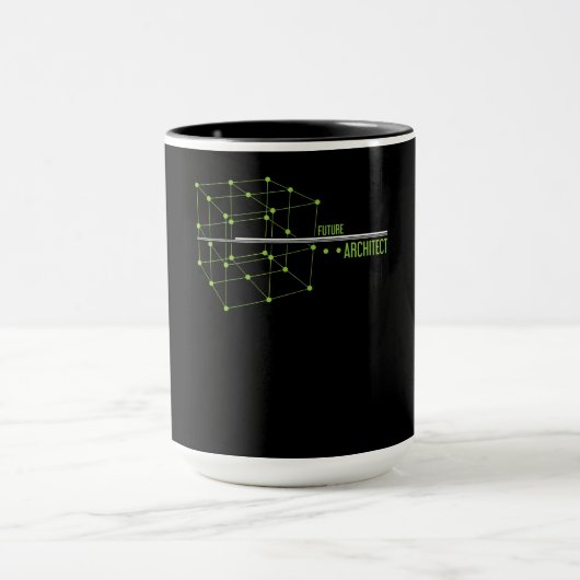 Architecture Future Architect Cube Design Geschenk Tasse (Zentrum)