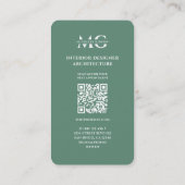 Architecture Interior Designer Consultant Modernes Visitenkarte (Rückseite)
