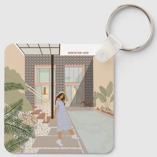 Architecture lover, Star House de Xavier Salas Schlüsselanhänger (Rückseite)