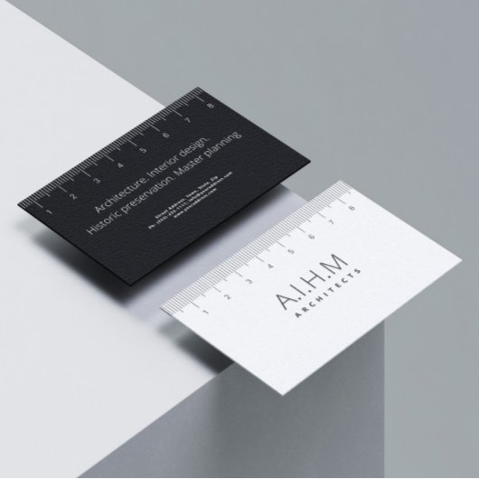 Architecture Master Planning Interior Design Ruler Visitenkarte