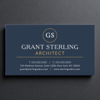 Architecture Navy Blue Gold Luxury Moderne