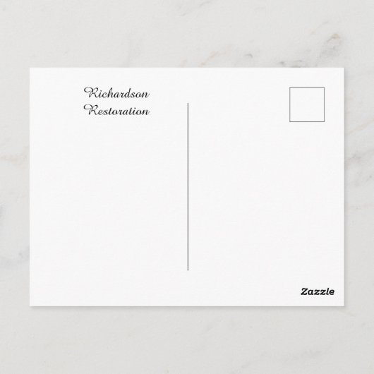 Architecture Restored Postkarte (Rückseite)