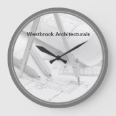 Architecture Theme Business Office Große Wanduhr (Vorderseite)