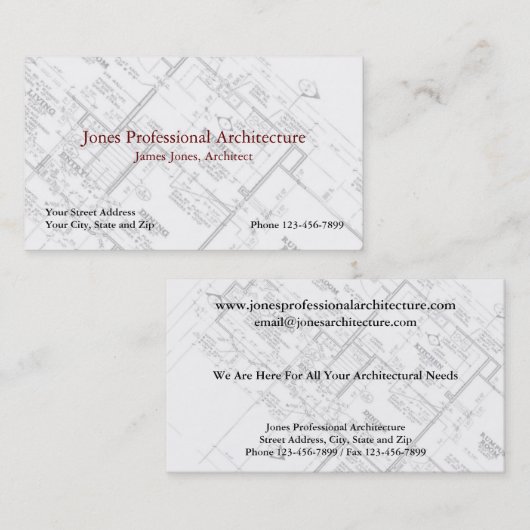 Architecture Zuhause Builder Business Card Visitenkarte (Vorne/Hinten)