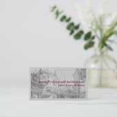 Architecture Zuhause Builder Business Card Visitenkarte (Stehend Vorderseite)