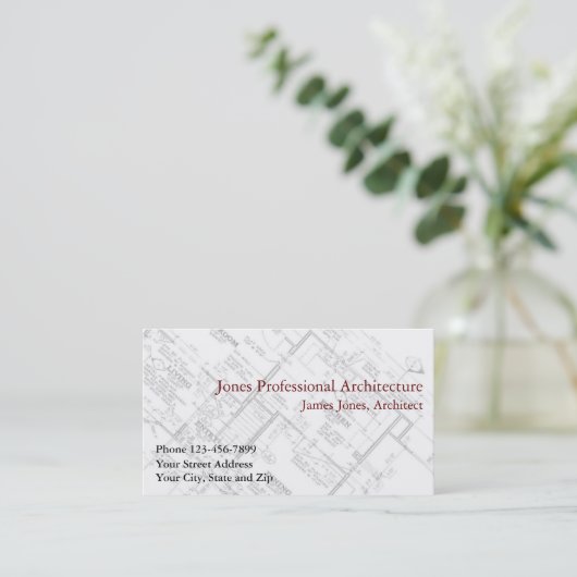Architecture Zuhause Builder Business Card Visitenkarte (Stehend Vorderseite)