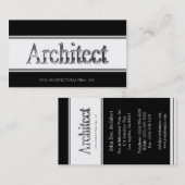 Architekt 3D Script B/W Visitenkarte (Vorne/Hinten)