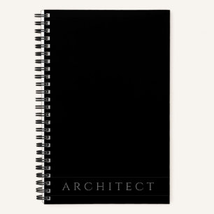 ARCHITEKT 5,5x8,5 Schwarzes Spiralnotizbuch Notizblock