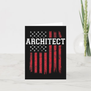 Architekt American Flag Usa Patriot Patriotic Karte