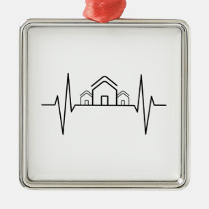 Architekt - Architekten-Herzschlag-Häuser Ornament Aus Metall