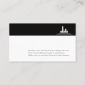 Architekt | Architekturkonzepte Schwarz-weiß Visitenkarte (Rückseite)