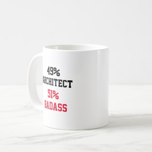Architekt Badass Kaffeetasse (Vorderseite Links)