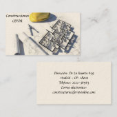 Architekt,- Bauunternehmer -, Visitenkarte (Vorne/Hinten)