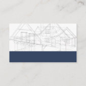 Architekt Blueprint | Logo für Zuhause-Eigenschaft Visitenkarte (Rückseite)