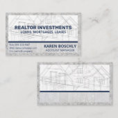 Architekt Blueprint | Property-Gebäude Visitenkarte (Vorne/Hinten)