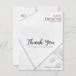 Architekt Danke Postcard mit Blueprint Design Postkarte