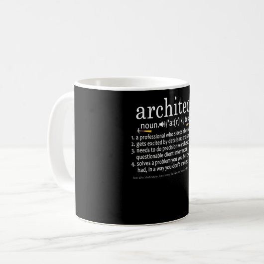 Architekt Definition Funny Architecture Lover Kaffeetasse (Vorderseite Links)
