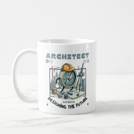 Architekt, der die Zukunft entwirft Kaffeetasse (Links)