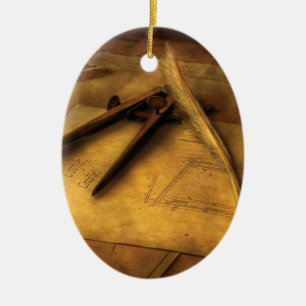 Architekt - Der Zeichner Keramik Ornament