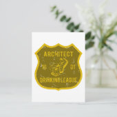 Architekt Drinking League Postkarte (Stehend Vorderseite)