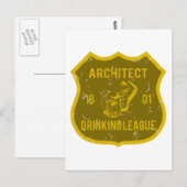 Architekt Drinking League Postkarte (Vorne/Hinten)