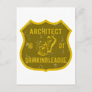 Architekt Drinking League Postkarte