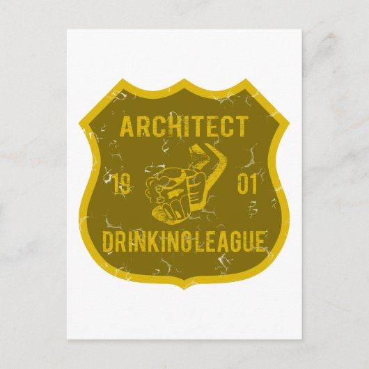 Architekt Drinking League Postkarte (Vorderseite)