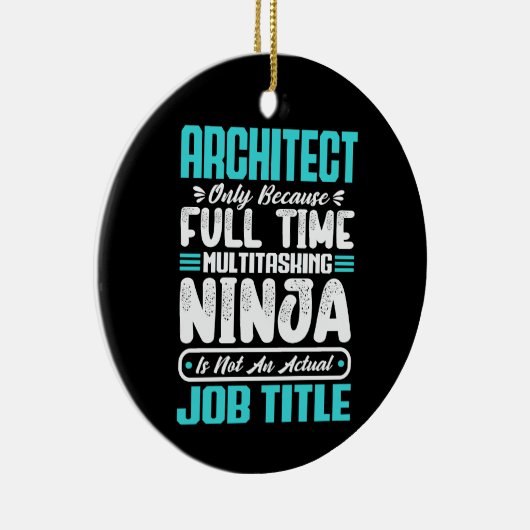Architekt Funny Job Beruf Karriere Architektur Keramik Ornament (Rechts)