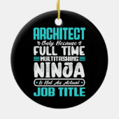 Architekt Funny Job Beruf Karriere Architektur Keramik Ornament (Hinten)