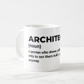 Architekt - Funny Job Definition Kaffeetasse (Vorderseite Links)