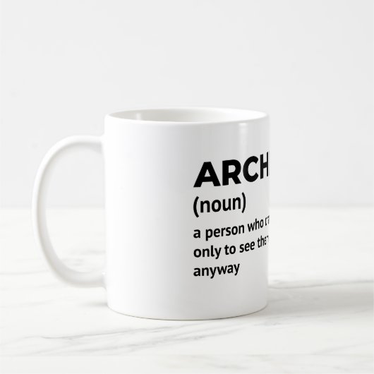 Architekt - Funny Job Definition Kaffeetasse (Links)