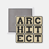 Architekt, Gebäude Designer Magnet (Vorderseite/Rückseite)