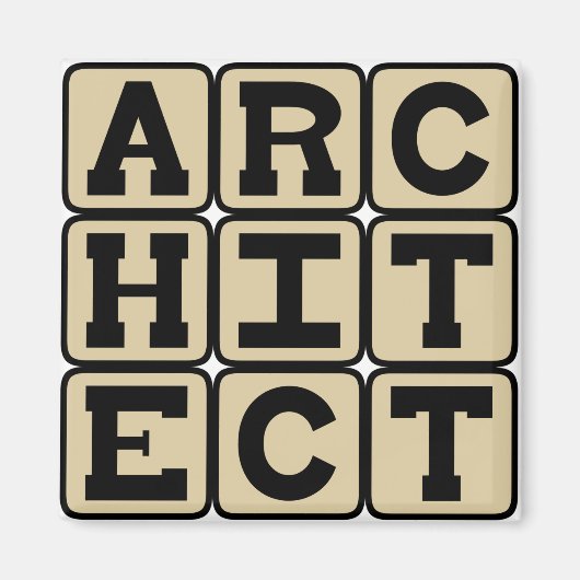 Architekt, Gebäude Designer Magnet (Vorne)