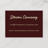 Architekt ~ gotische Architektur-Entwurf Visitenkarte (Rückseite)