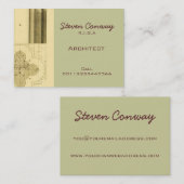 Architekt ~ gotische Architektur-Entwurf Visitenkarte (Vorne/Hinten)