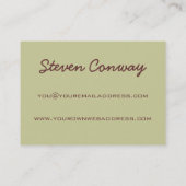 Architekt ~ gotische Architektur-Entwurf Visitenkarte (Rückseite)