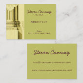 Architekt ~ gotische Architektur-Entwurf Visitenkarte (Vorne/Hinten)