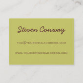 Architekt ~ gotische Architektur-Entwurf Visitenkarte (Rückseite)